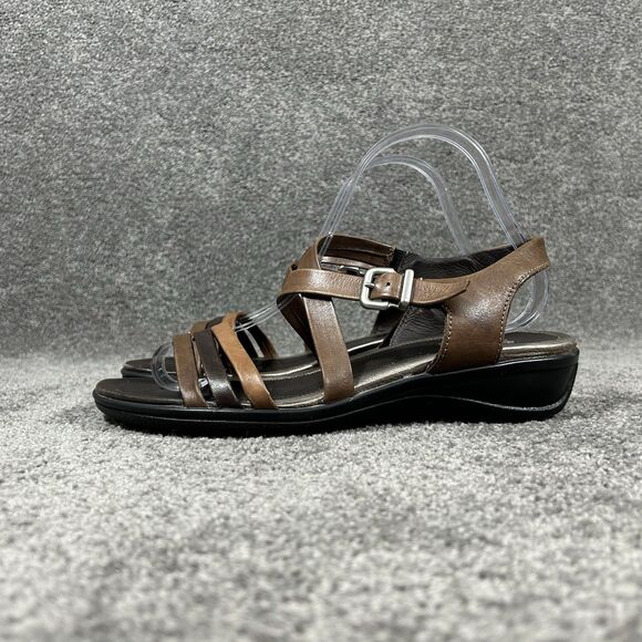 Ecco Sensata Womens Size 40 Brown Leather Strappy Slingback Sandals Used - Picture 4 of 12